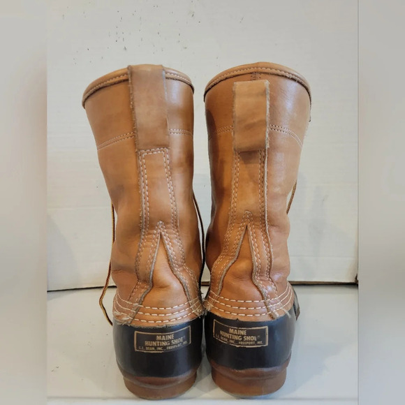 MEN\'S - L.L. BEAN LEATHER HUNTING BOOTS -‎ WATERPROOF (sz 8) main image 4